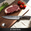 Cuchillo chef 8pulg acero inox onda mango madera Pakka