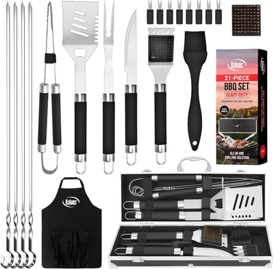 Juego Herramientas Barbacoa Acero Inox Estuche