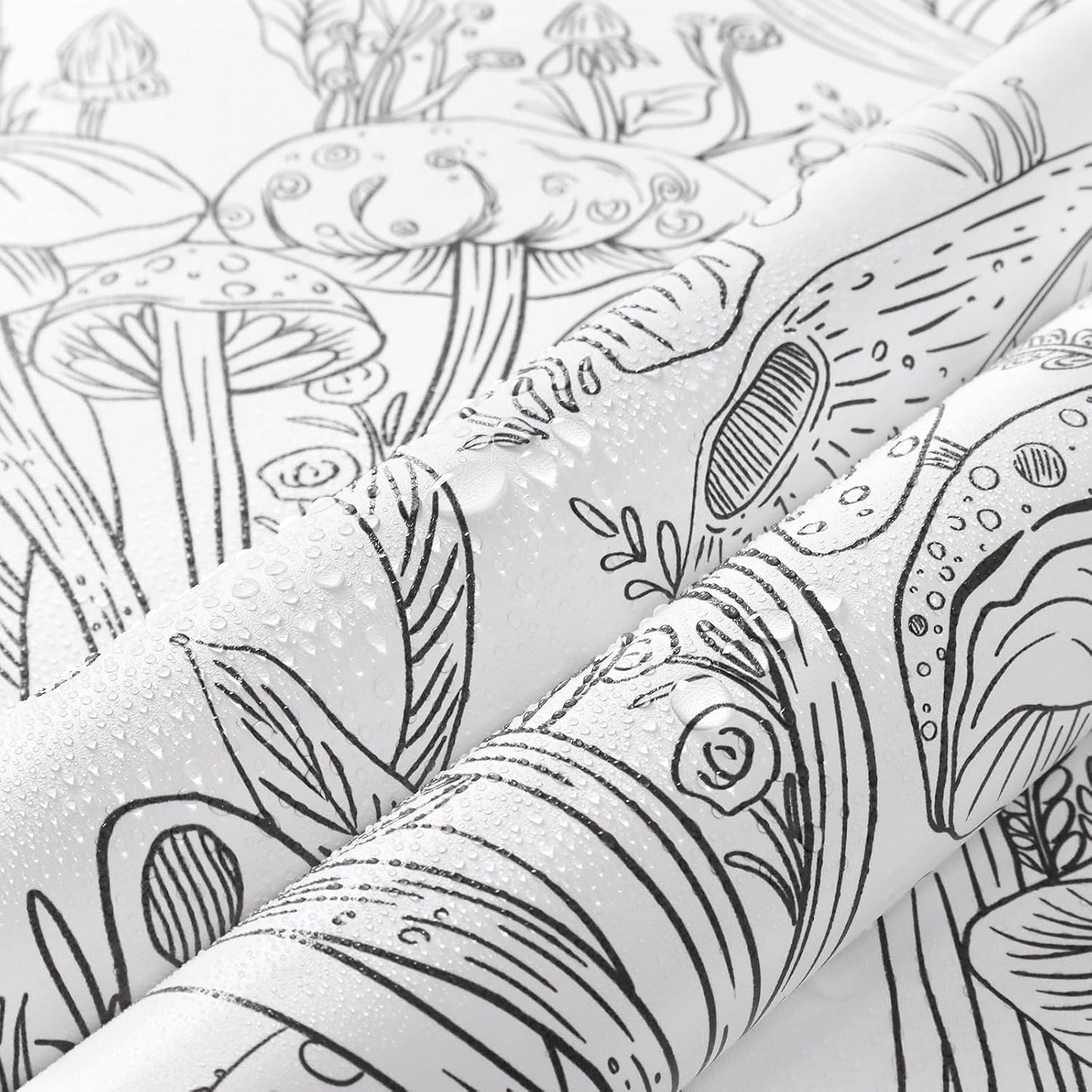 Papel tapiz autoadhesivo 17x393.7pulg dormitorio blanco y negro