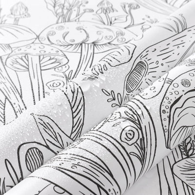 Papel tapiz autoadhesivo 17x78.7 pulg dormitorio blanco y negro