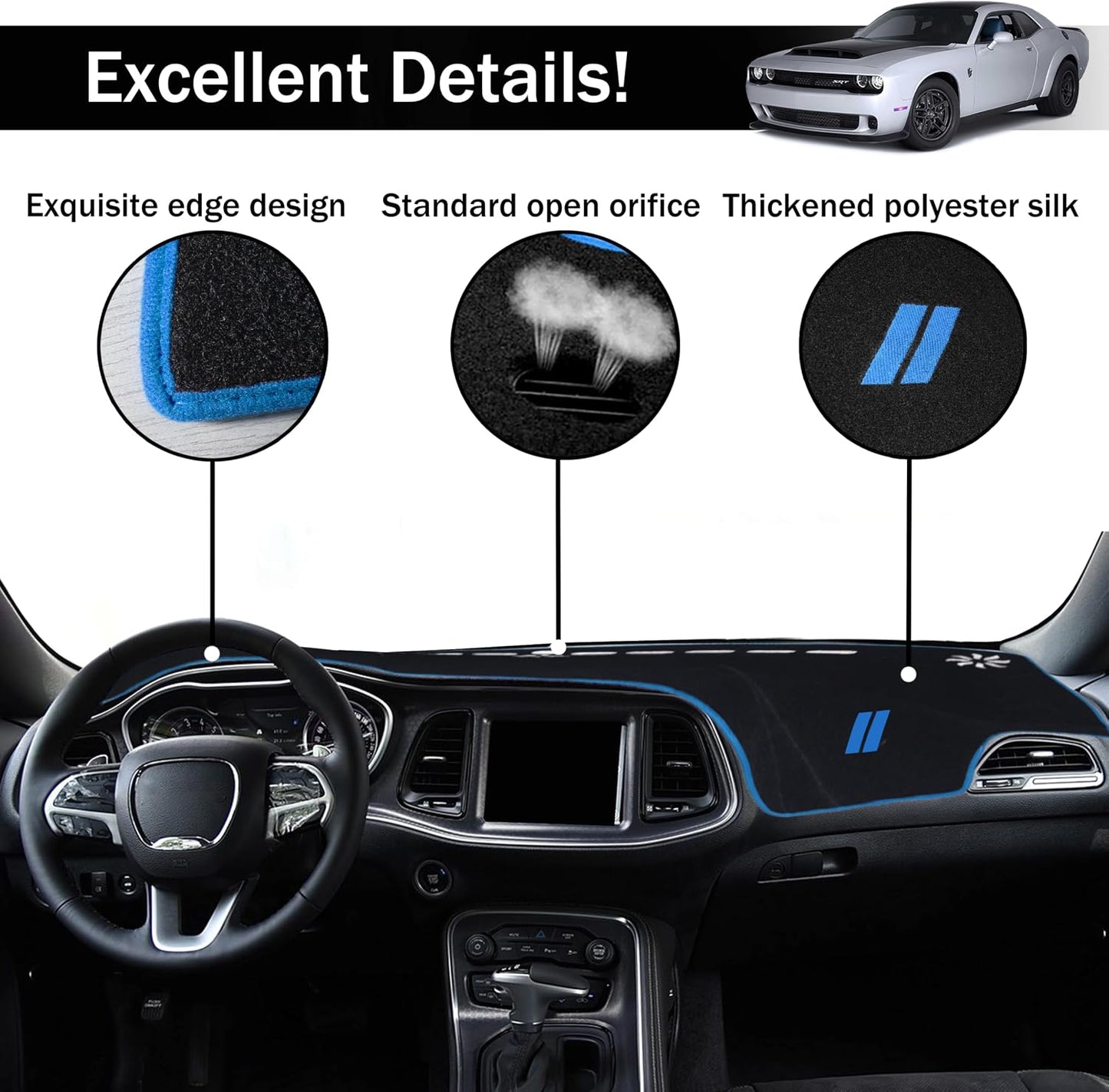 Cubierta tablero Dodge Challenger 2015 antiderrap UV