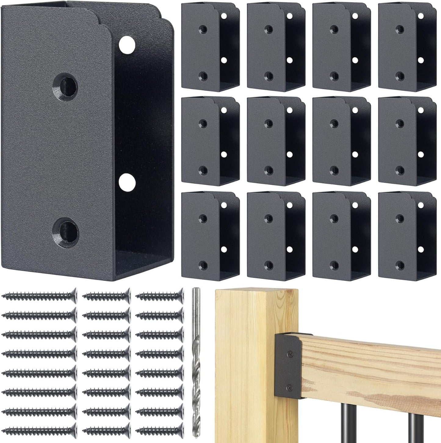 Conector barandilla acero inox 1½x3½ para cubierta granero