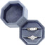 Caja anillos terciopelo octogonal vintage con tapa