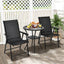 2 Sillas Plegables Patio Respaldo Alto Negro