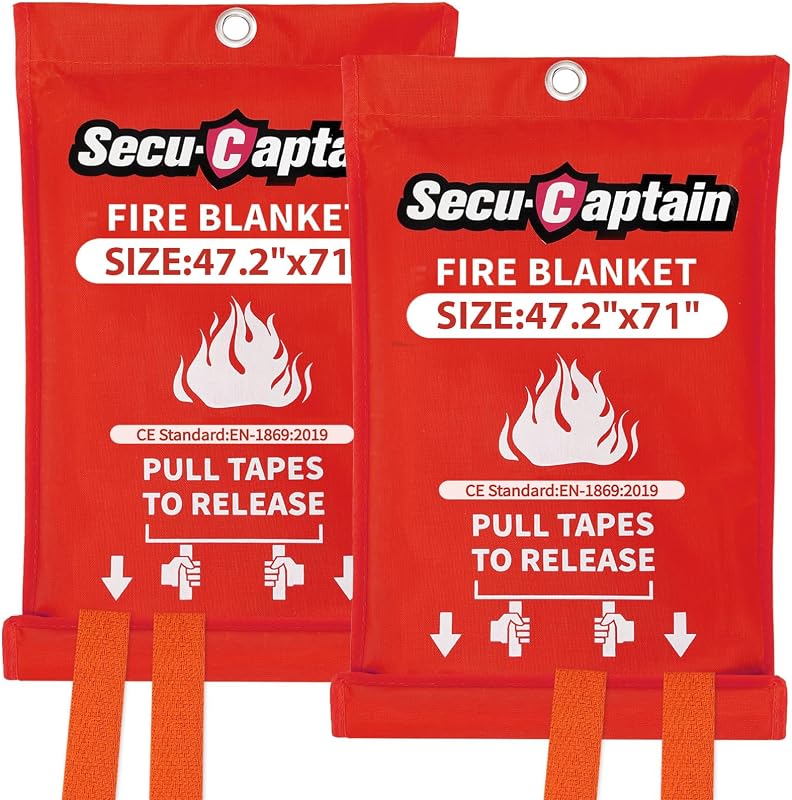 Manta ignífuga XL 47x71pulg pack 2 para hogar camping