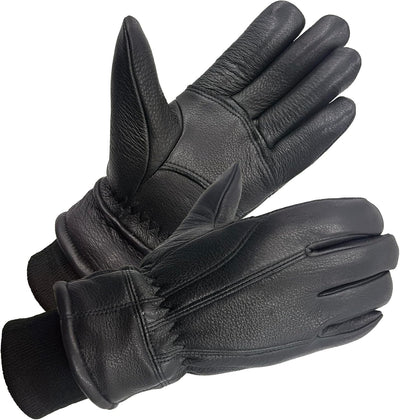 Guantes cuero de ciervo para hombres trabajo invernal camionero