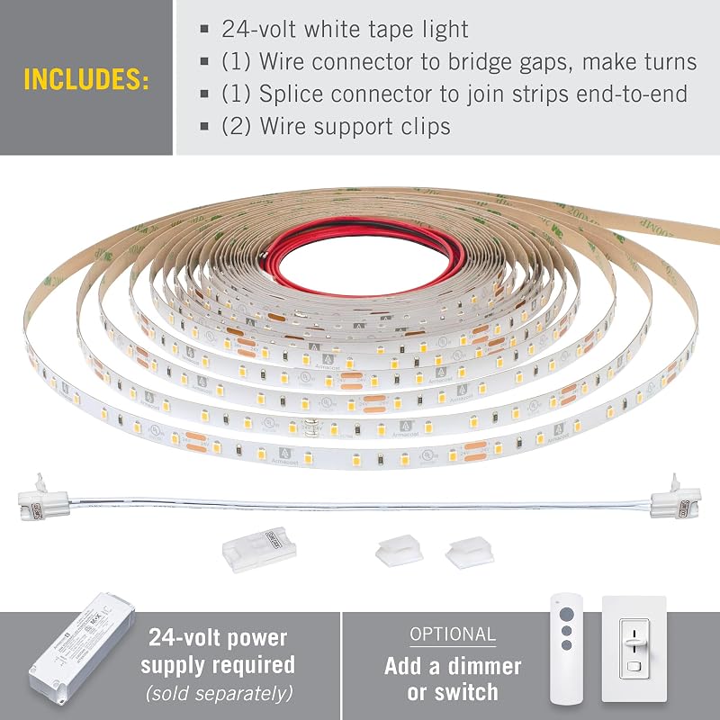 Tira luces LED blancas 24V 60led/m 8.2pies