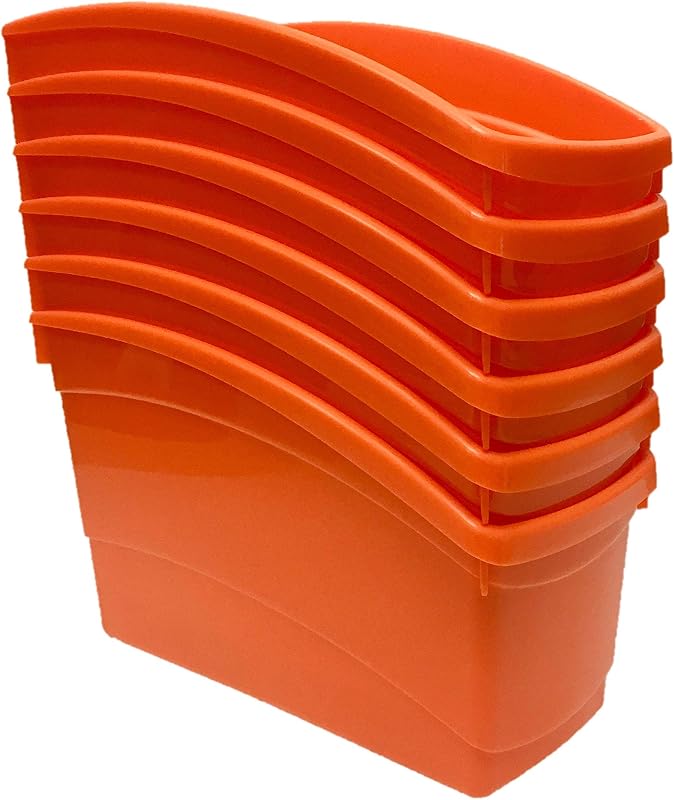 Contenedores libros naranja pack 6