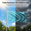Bandera azul claro 2x3 pies resistente UV poliéster con ojales