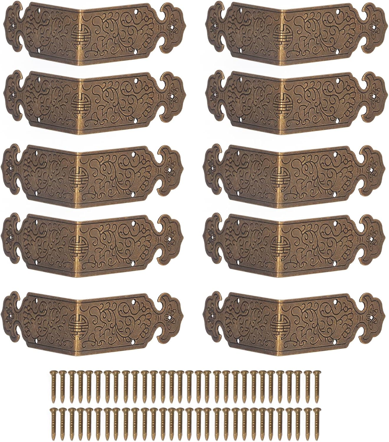 Protectores de esquina de caja de cobre Jeanoko para muebles, escritorios y armarios