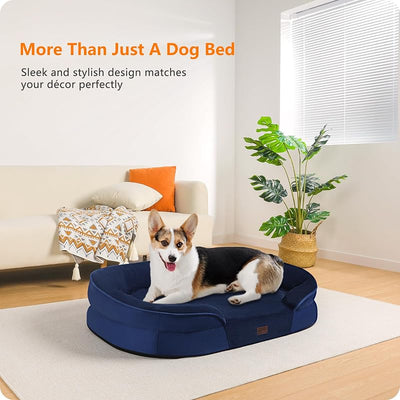 Cama ortopédica perros medianos con espuma gel funda extraíble