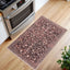 Alfombra entrada vintage burdeos 2x3ft antiderrap