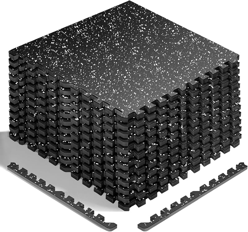 12 Alfombrillas EVA 0.56" para Equipos de Ejercicio 48ft²
