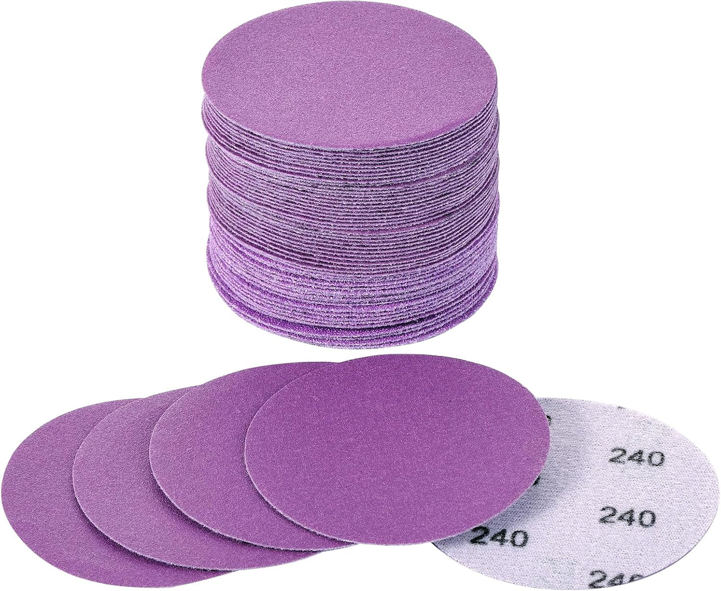 Disco lijado 3pulg 240grano 40pzas para taladro con gancho y bucle