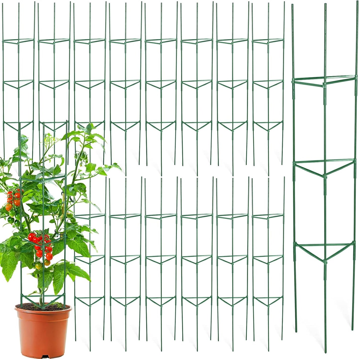 Paquete 15 Jaulas Tomate 48pulg Metálicas Resistentes