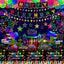 Juego 241 pzas globos fiesta neón estrella