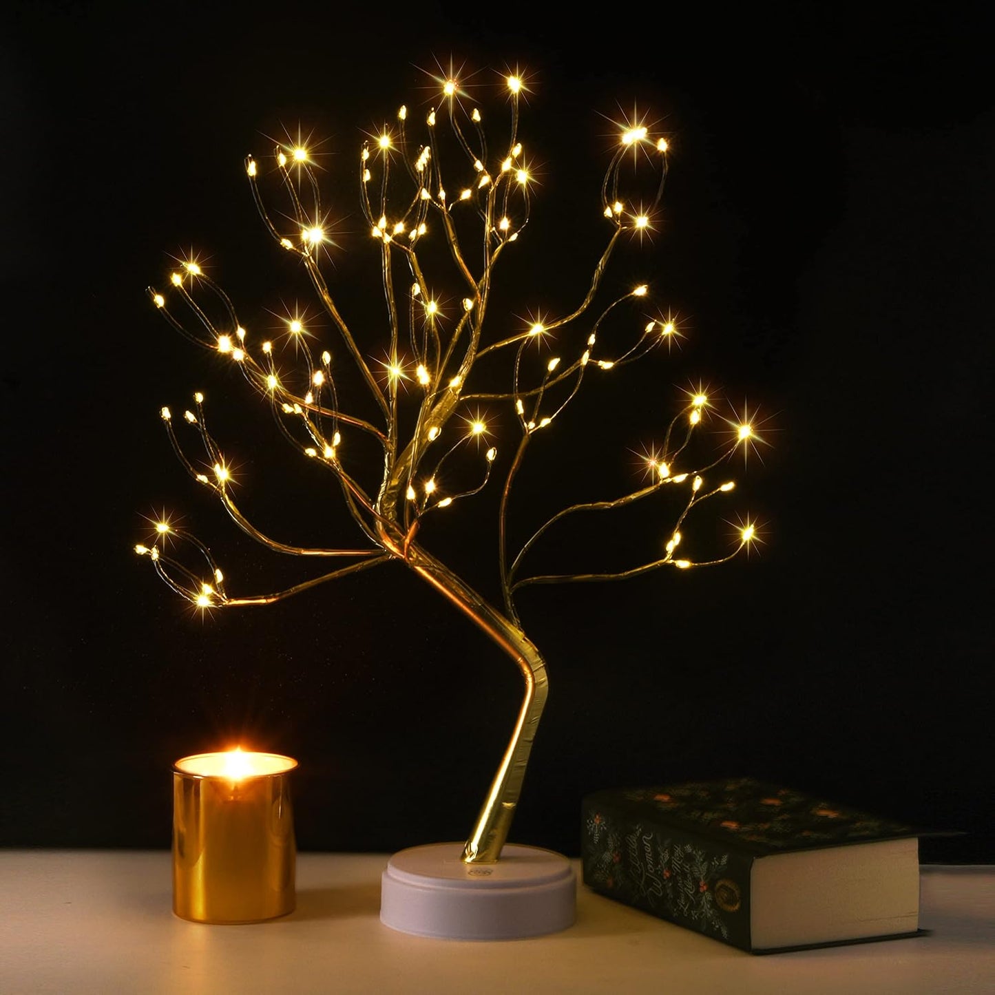 Lámpara árbol hadas centelleante luz nocturna decoración