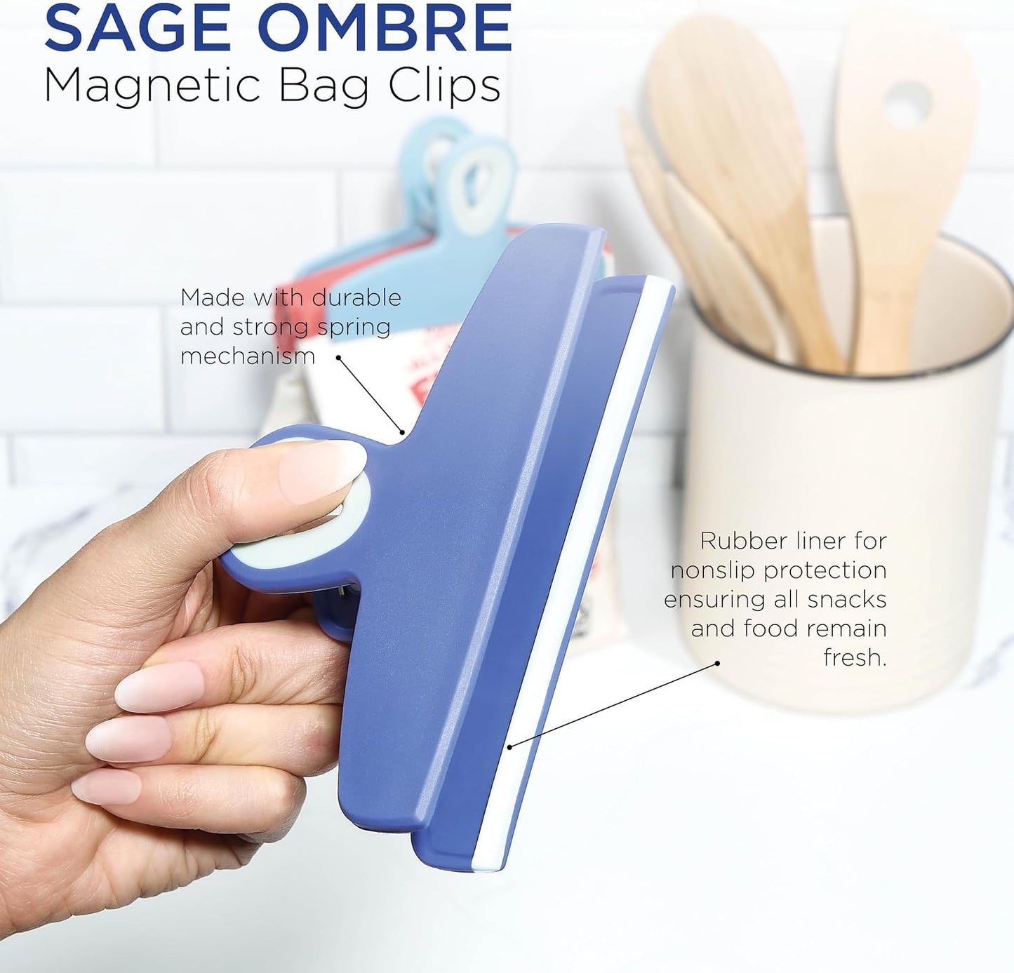 Clips magnéticos para refrigerador almacenamiento 8 pzas