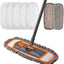 Trapeador microfibra 7 almohadillas mango 55pulg mopa suelos madera