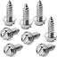 Kit 8 sujetadores cromados acero inox para matrícula