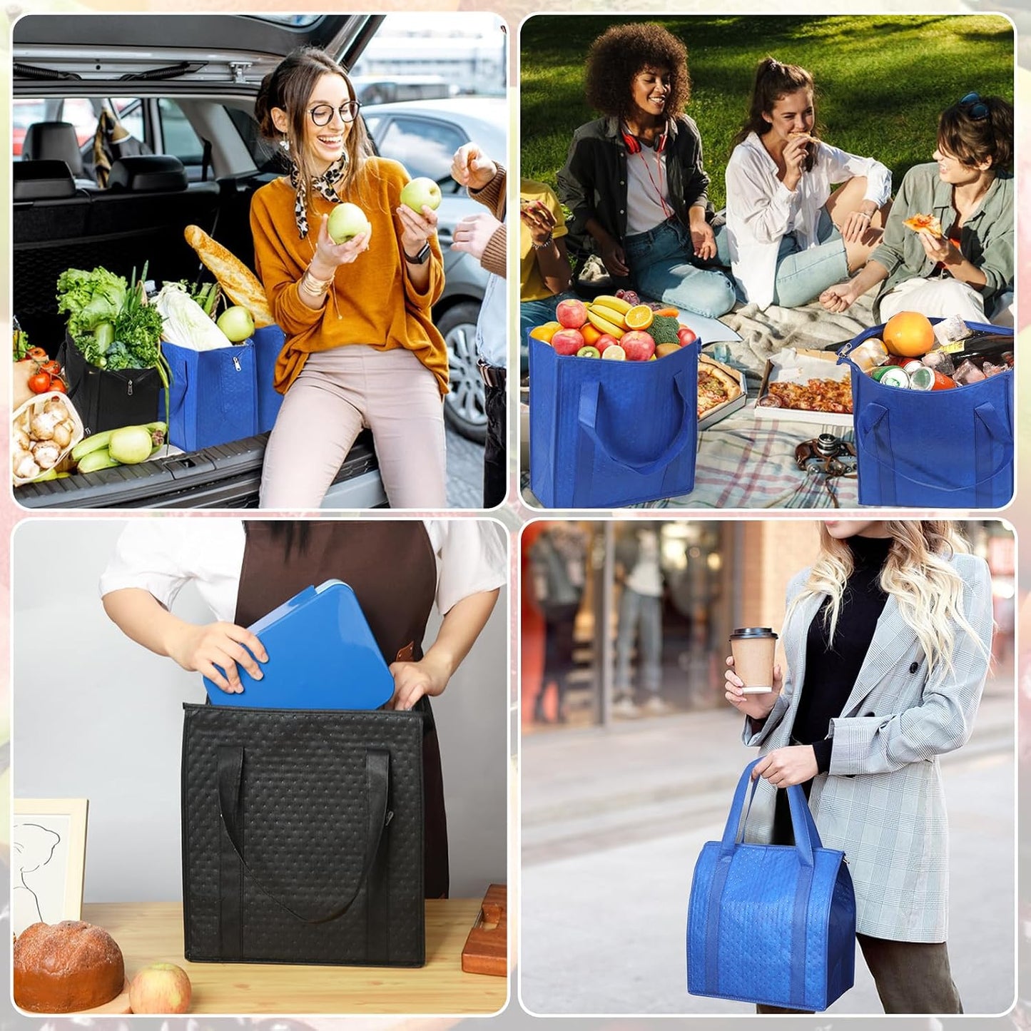 Bolsas compras aisladas con cremallera resistente