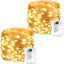 2 Luces Hadas LED 50 Unidades 16.4pies Impermeables 8 Modos