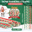100 Pajitas Navidad Kraft Coloridas para Café y Jugo