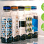 Set 5 botellas agua reutiliz. 20oz sin BPA con bandeja