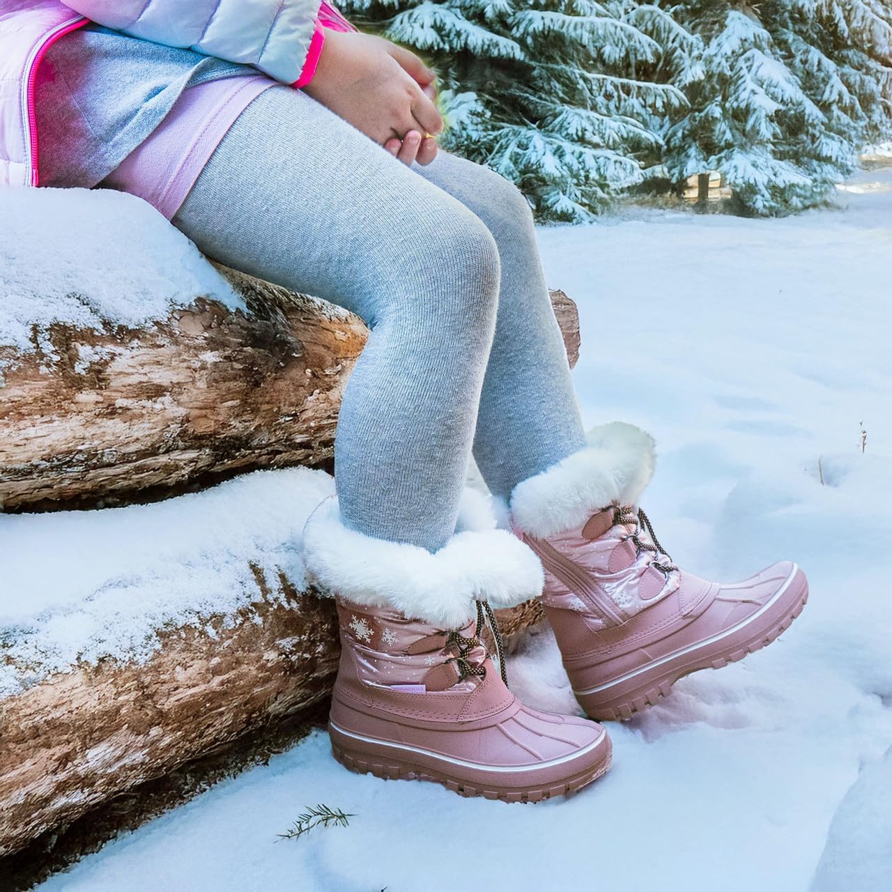 Botas iluminadas para niños invierno