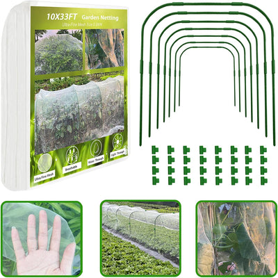 Kit 8 Redes Jardín 10x33pulg Malla Ultrafina para Cultivos
