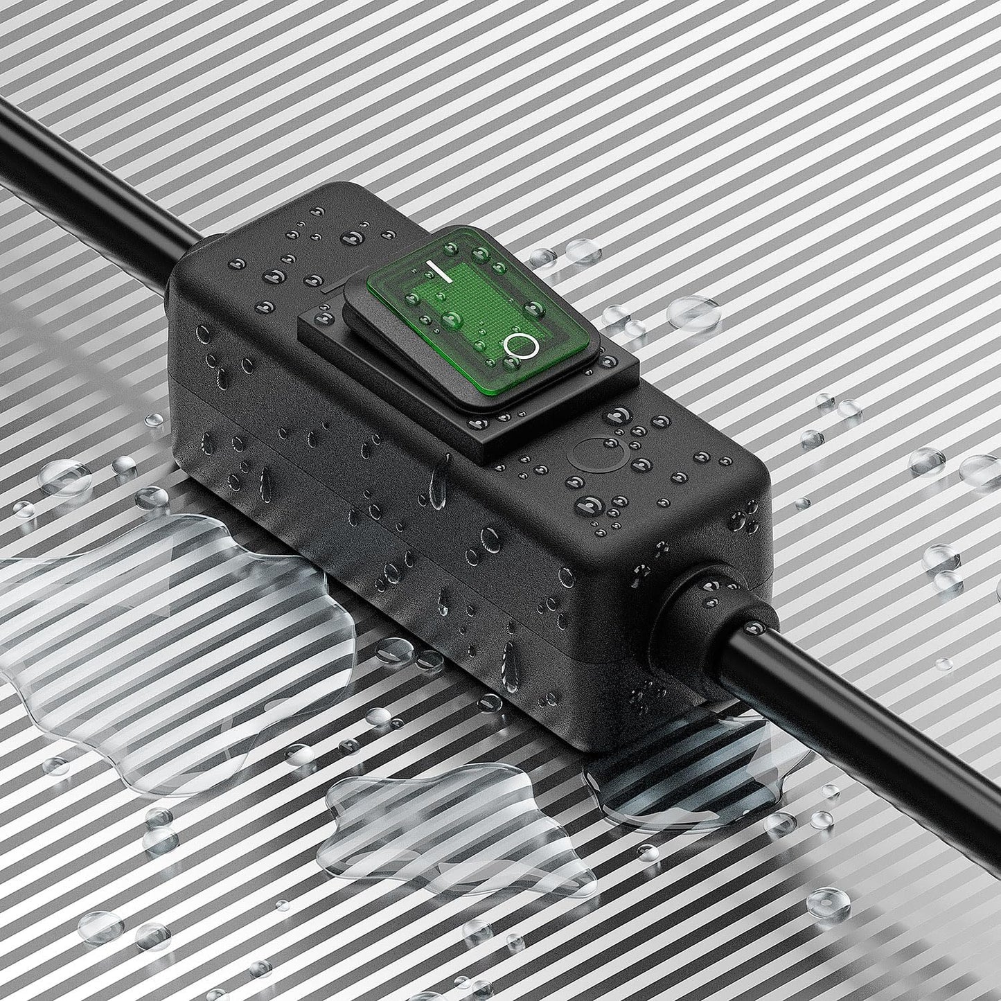Cable extensión impermeable 3 clavijas NEMA 5-15P 1.5pies