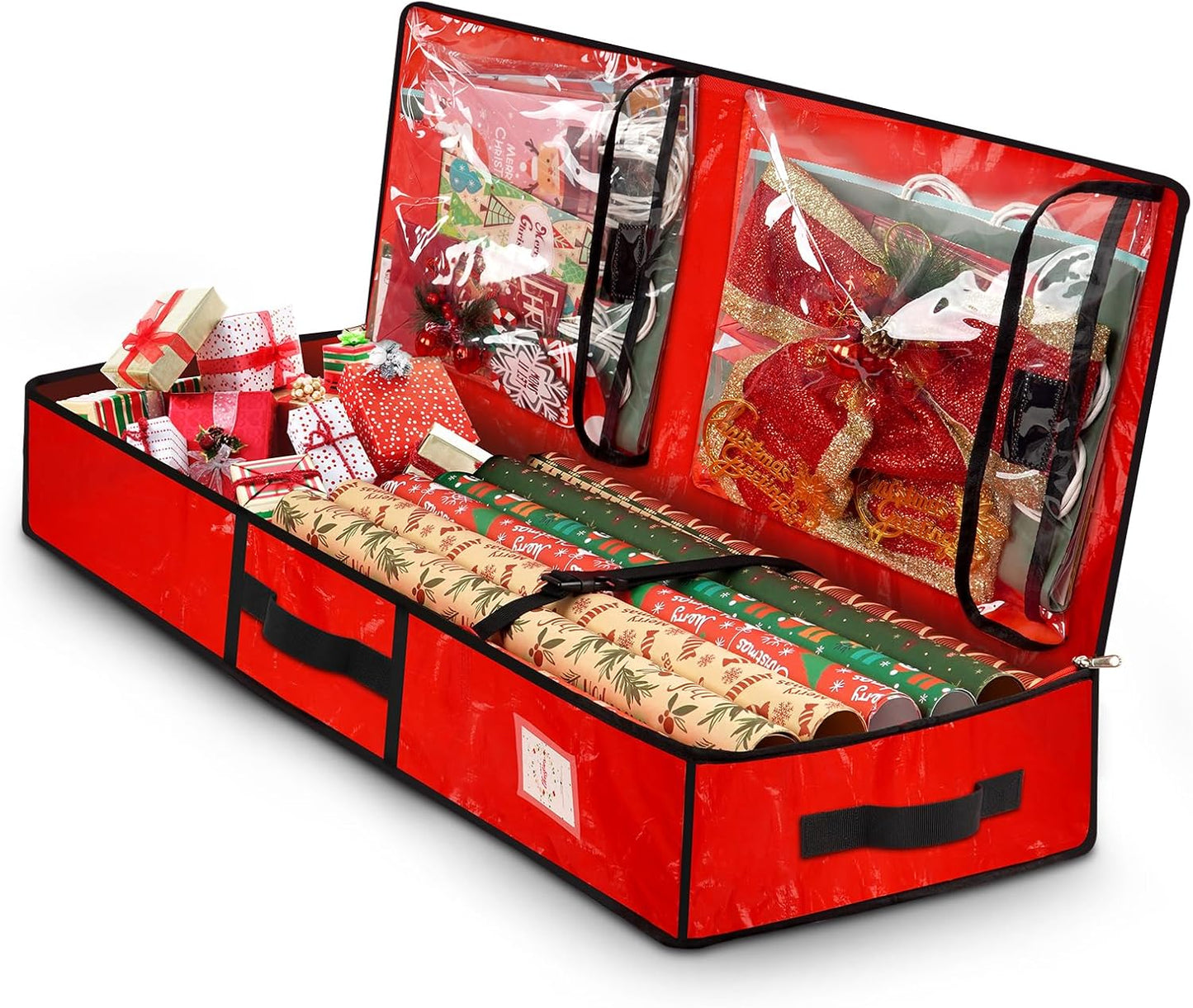 Contenedor almacenamiento regalos 43.2" PE 24 rollos