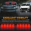 Barra luces emergencia roja 17" 40 LED visera tablero coche