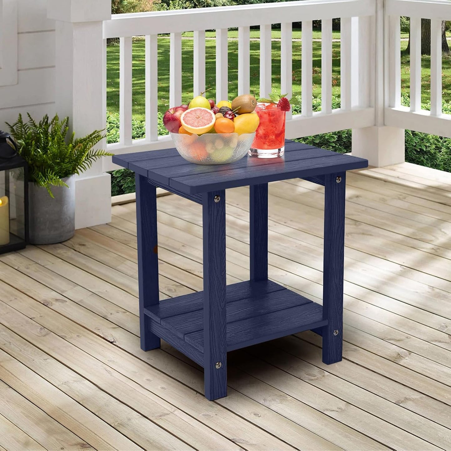 Mesa auxiliar Adirondack doble 17" para exterior e interior