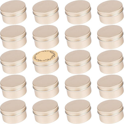 24 Pzas Tarros Aluminio 4oz Tapa Rosca Recargables