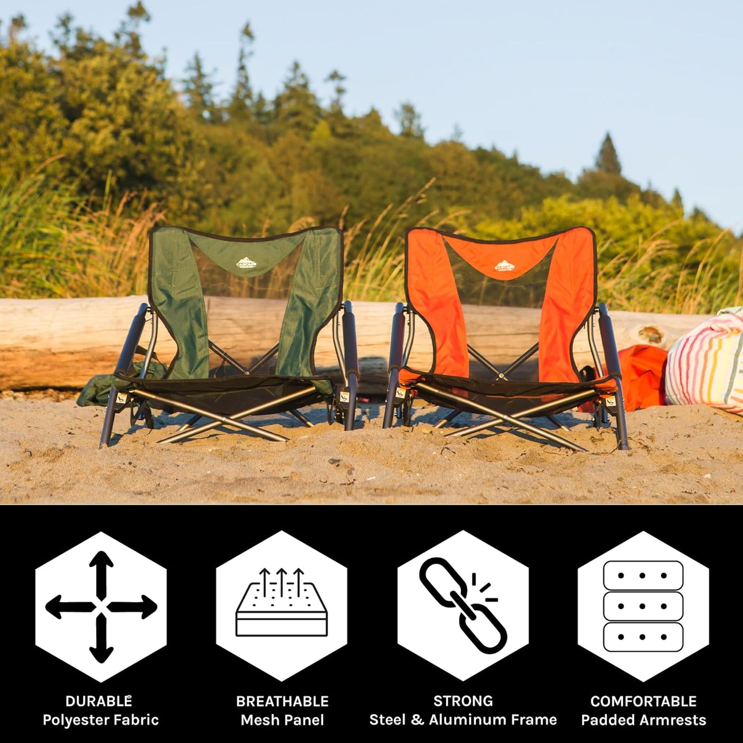 Silla plegable camping playa picnic con bolsa transporte
