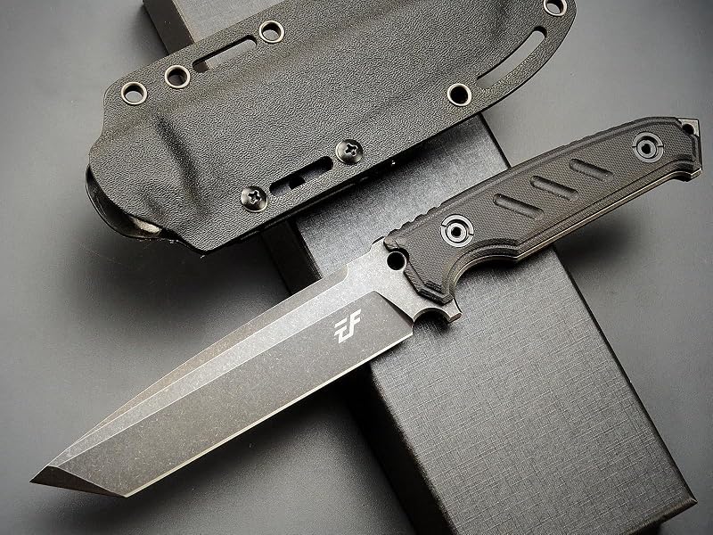 Cuchillo fijo hoja DC53 mango G10 para campamento caza EDC