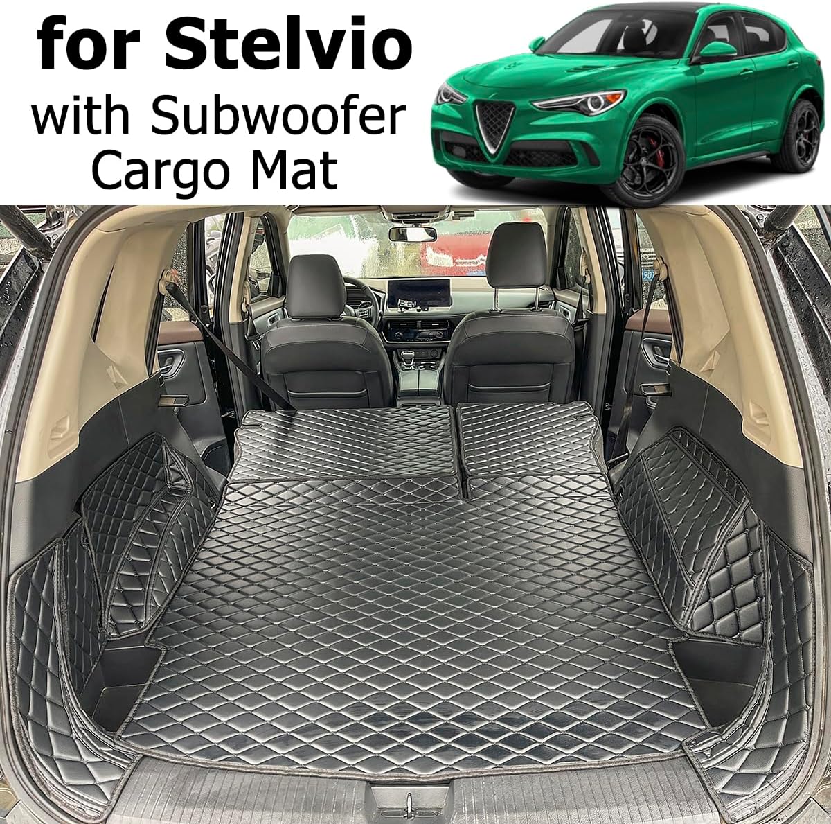 Alfombrilla carga Alfa Romeo Stelvio 17-26 antiderrap