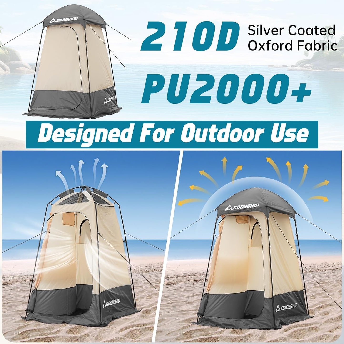 Tienda ducha al aire libre 84.6x60pulg refugio privacidad