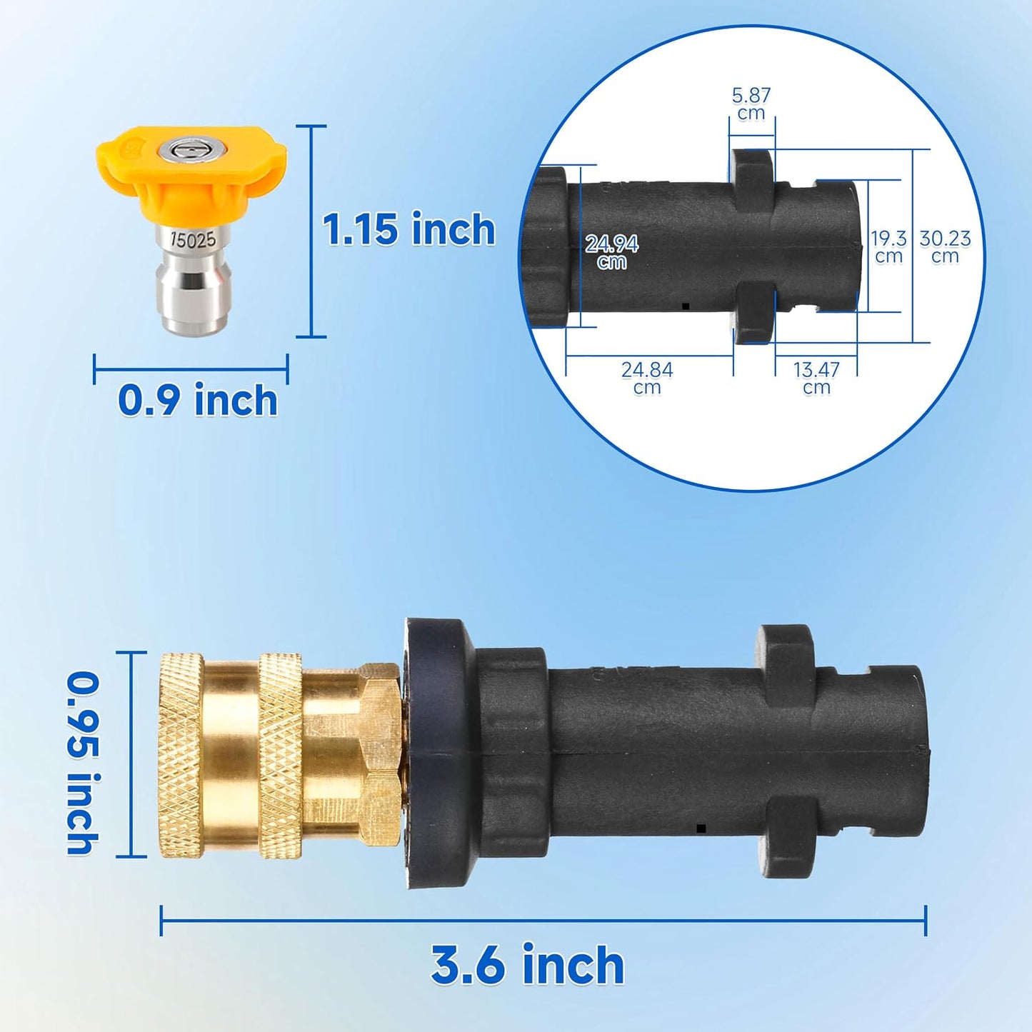 Adaptador presión 5 boquillas 1/4" comp Karcher