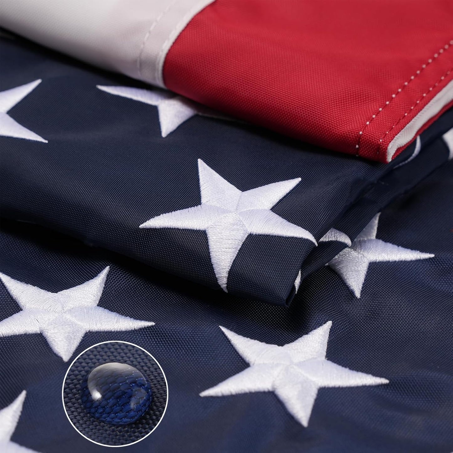 Bandera USA 6x10ft nailon 210d estrellas cosidas ojales