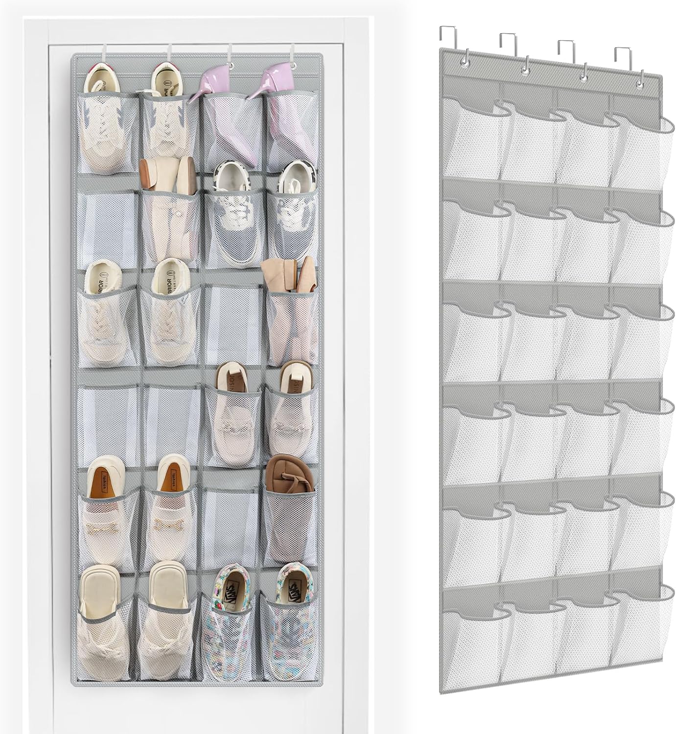 Organiz. zapatos colgante 24 bolsillos malla