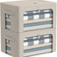 Caja almacenamiento ropa tela lino plegable con ventana
