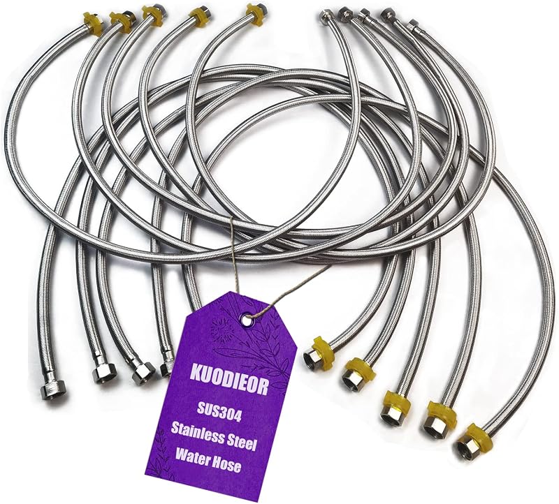 Conector flexible grifo 24" 1/2" acero inox trenzado
