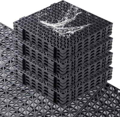 Tapete drenaje 12x12pulg antiderrap goma negro