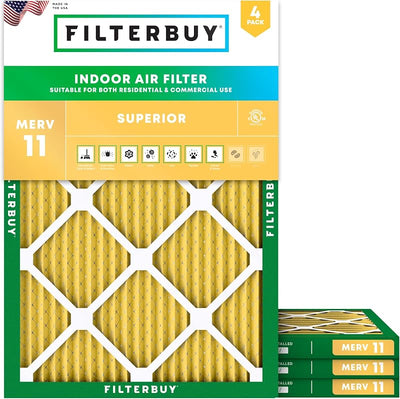 Filtro aire MERV 11 20x21" plisado 4 pzas