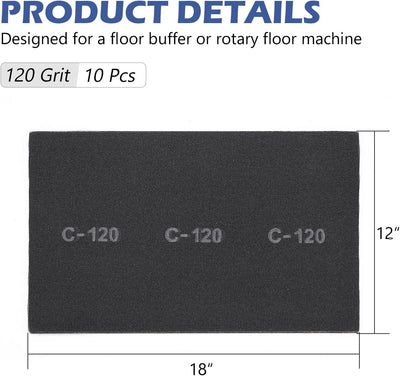 Hojas lijado 120 grano 12x18pulg pack 10 malla carburo