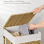 Cesta lavandería ratán sintético 65L con tapa plegable