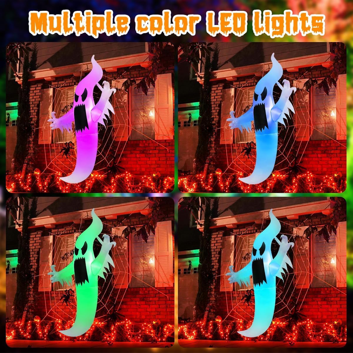 Fantasma inflable Halloween 6ft con LED