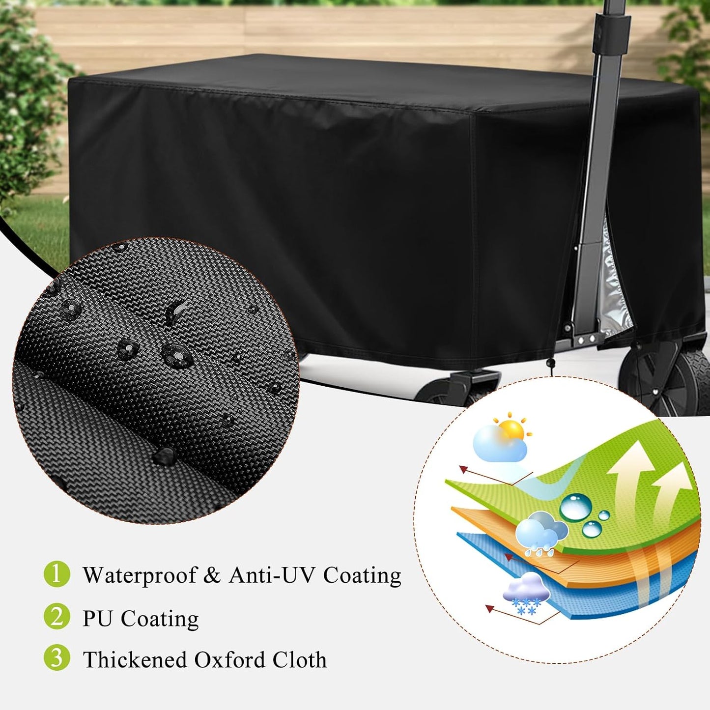 Funda plegable para carrito jardín impermeable UV